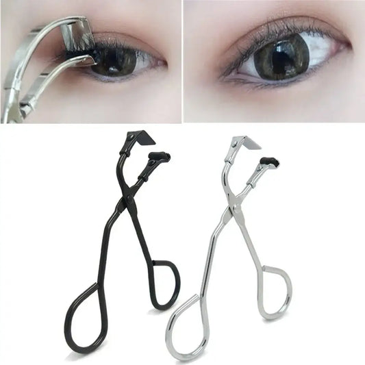 Eyelash curlers in black and silver colors.