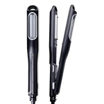 Black Handle Hair Straightener with Metallic Plates - Vignette | VogueBeautify