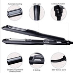 Black Handle Hair Straightener with Metallic Plates - Vignette | VogueBeautify