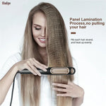 Black Handle Hair Straightener with Metallic Plates - Vignette | VogueBeautify