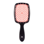 Black Paddle Hairbrush with Teal Cushion - Vignette | VogueBeautify