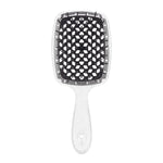 Black Paddle Hairbrush with Teal Cushion - Vignette | VogueBeautify