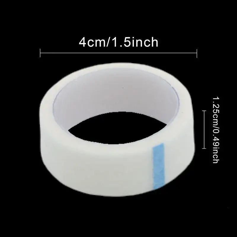 White circular ring with a blue marking on one side.