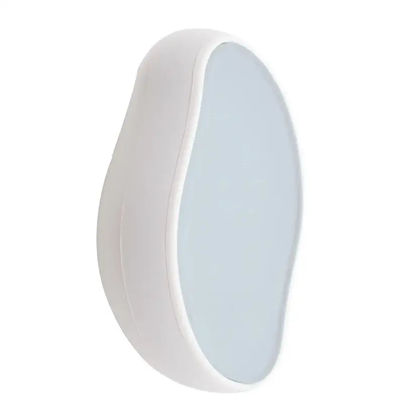 Oval-shaped white light fixture with a frosted glass cover.