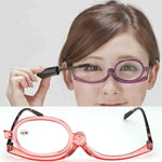 Burgundy Flip-Up Makeup Glasses - Vignette | VogueBeautify