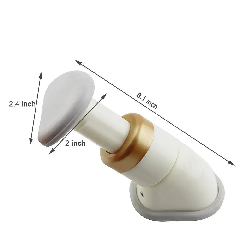 Handheld electric facial massager or beauty device with dimensions labeled.