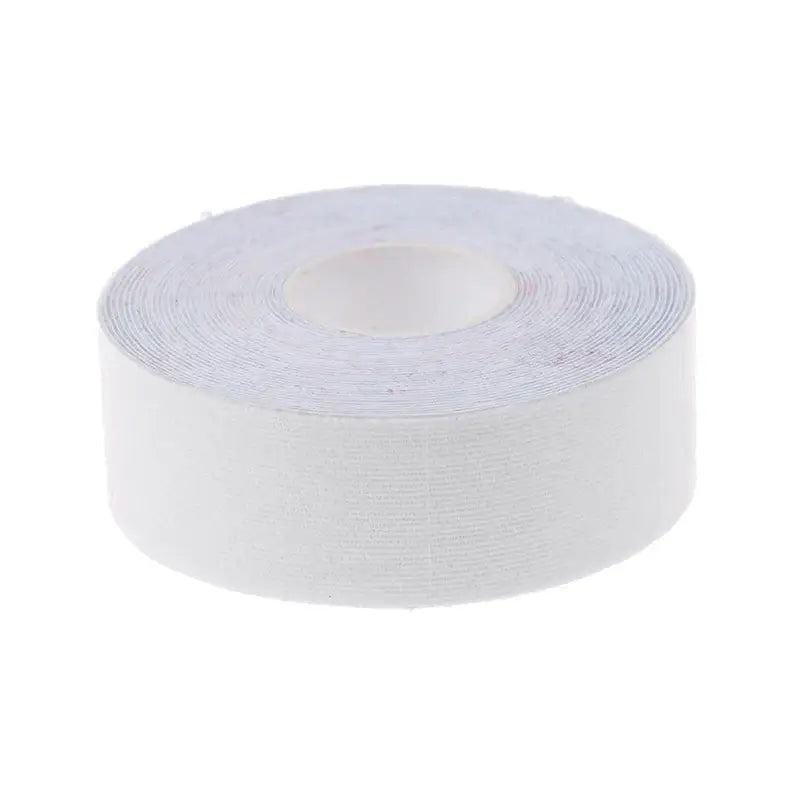 Roll of white adhesive tape or medical tape.