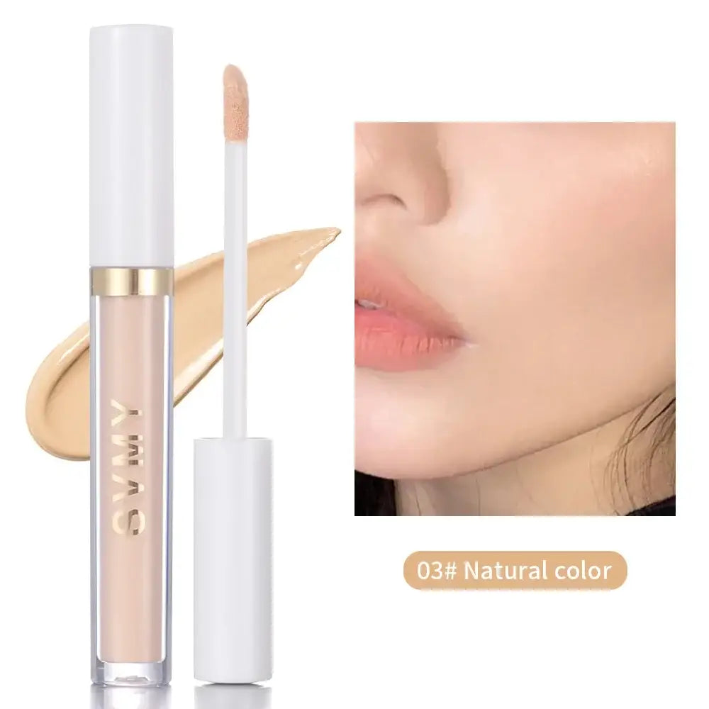 Liquid concealer or foundation product with an applicator wand.