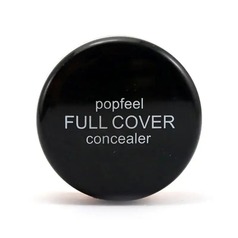 Black circular container of Popfeel Full Cover concealer.