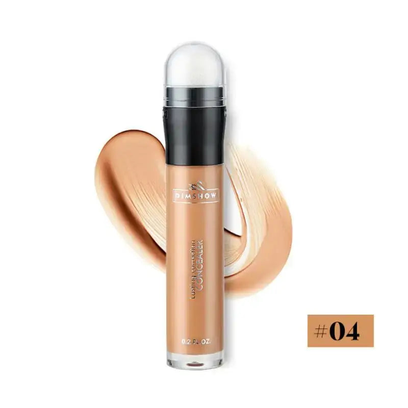 Liquid foundation makeup in a cylindrical tube with a pump dispenser, labeled ’#04’’.