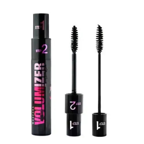 Mascara product with two brush applicators.