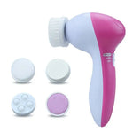 Electric Facial Cleansing Brush with Interchangeable Heads - Vignette | VogueBeautify