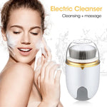 Electric Facial Cleansing Brush with Interchangeable Heads - Vignette | VogueBeautify