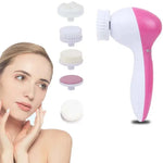 Electric Facial Cleansing Brush with Interchangeable Heads - Vignette | VogueBeautify