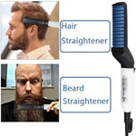 Electric Hair and Beard Straightening Brush - Vignette | VogueBeautify