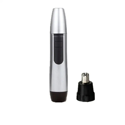 Electric nose and ear hair trimmer with detachable head.