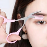 Eyebrow Trimming Scissors Set with Comb - Vignette | VogueBeautify