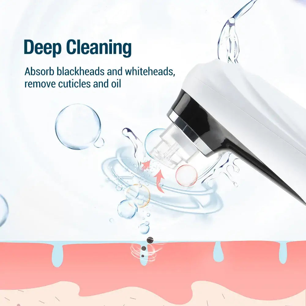 Skincare device for deep pore cleansing and blackhead removal.