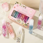 Floral Lip Gloss Set with Crystal Packaging - Vignette | VogueBeautify