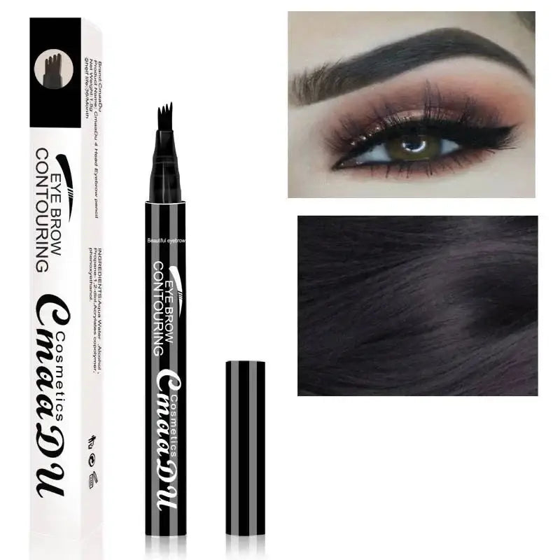 Eyebrow pen with a fine-tip applicator for precise brow definition.