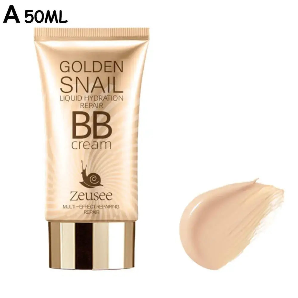 Golden Snail BB cream tube with a swatch of the product beside it.