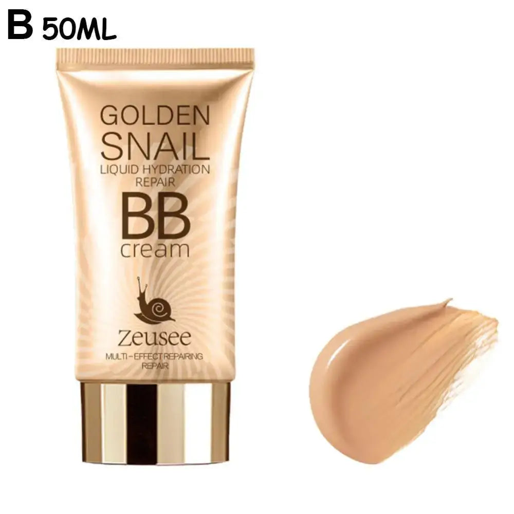 Golden Snail BB cream tube with a swatch of the product beside it.