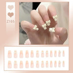 Glitter and Crystal Acrylic Nails with Butterfly Ring - Vignette | VogueBeautify