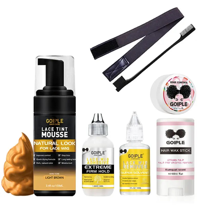 Hair styling and coloring product set from the brand Goiple.