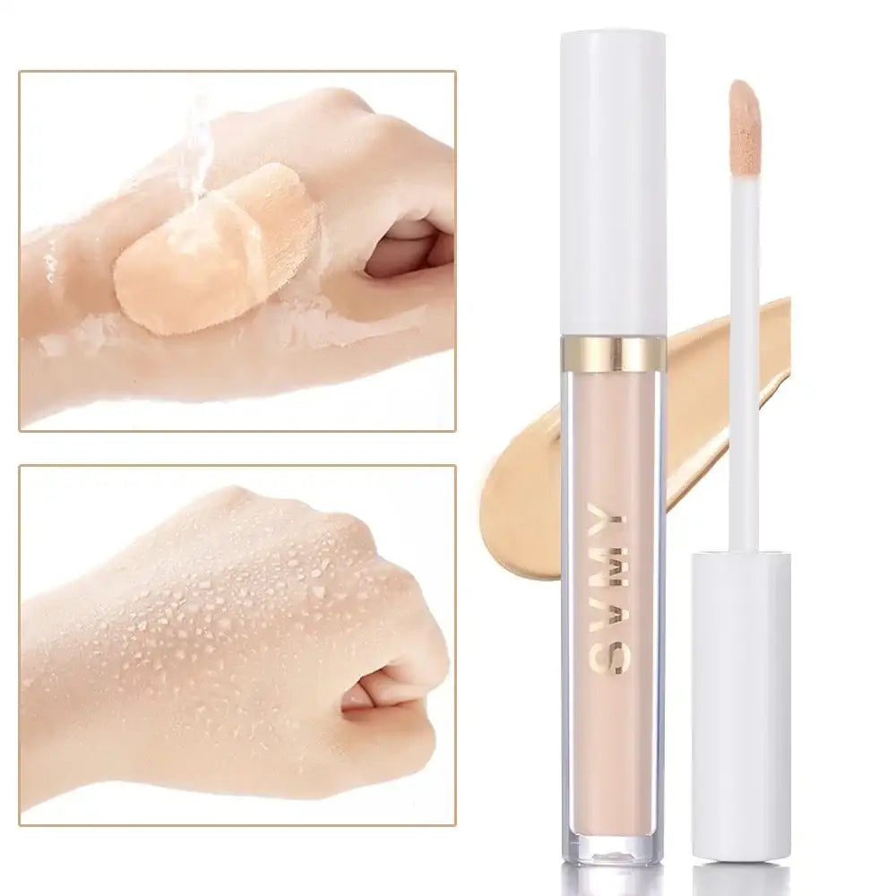 Liquid concealer or foundation in a tube with an applicator wand.