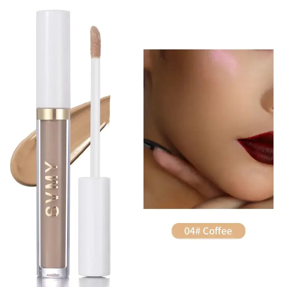 Liquid concealer or foundation product in a tube with an applicator wand.