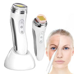 Golden Facial Beauty Device with Interchangeable Heads - Vignette | VogueBeautify