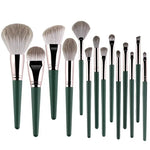 Green Makeup Brush Set with Case - Vignette | VogueBeautify