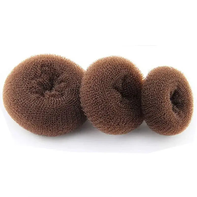 Hair bun donuts in three graduated sizes.