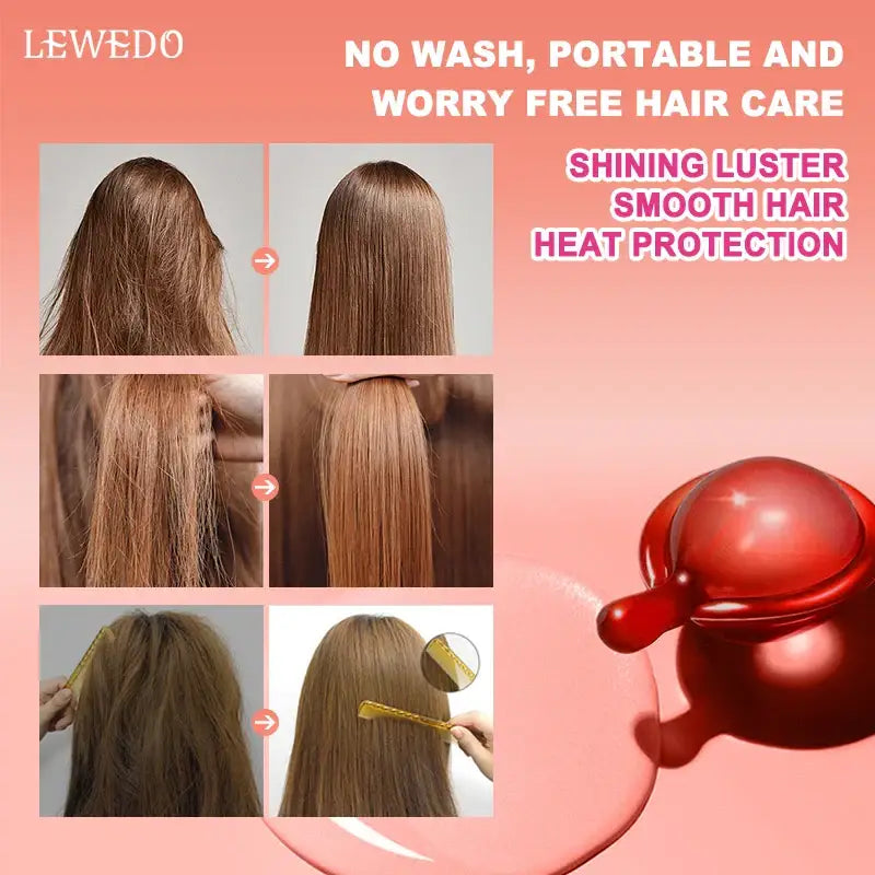 Red, spherical hair care device with protruding arms.