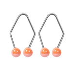 Hexagonal Pearl Stud Earrings - Vignette | VogueBeautify