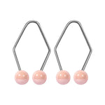 Hexagonal Pearl Stud Earrings - Vignette | VogueBeautify