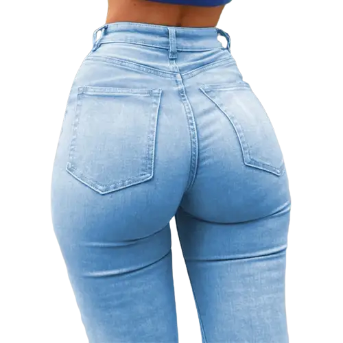 High-waisted push-up jeans