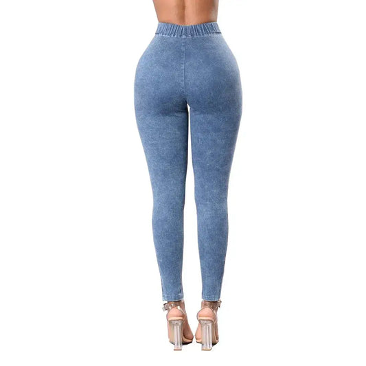 High-waisted push-up jeans