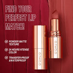 Kiss Proof Lippies Matte Mauve Lip Swatch - Vignette | VogueBeautify