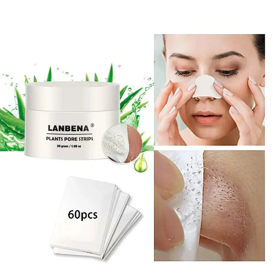 Facial pore cleansing strips and cream product for skincare.