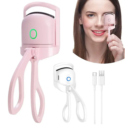 Portable handheld fan with flexible tripod legs in pink and white versions.