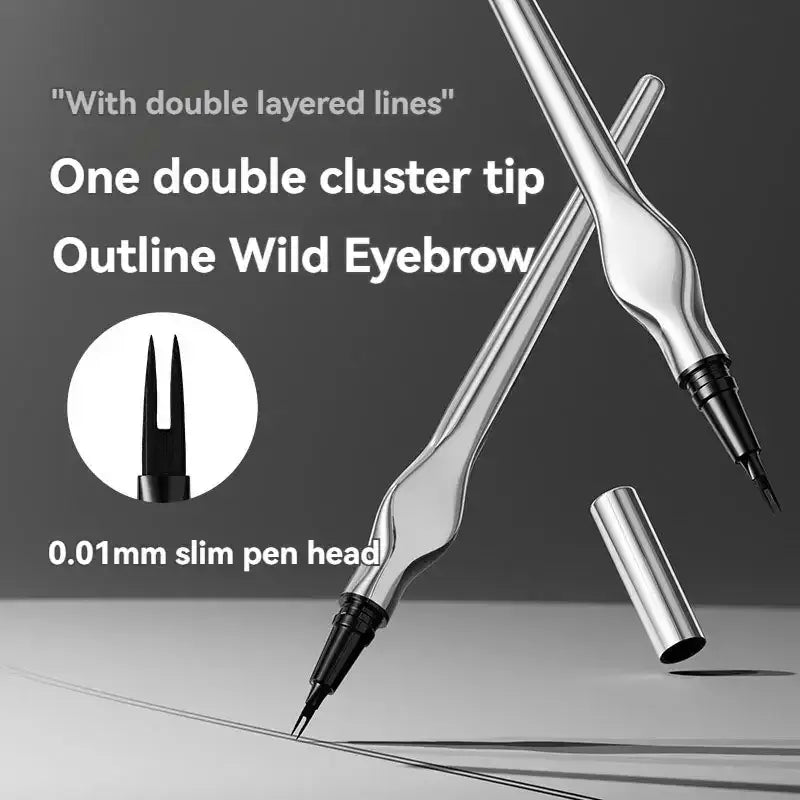 Precision eyebrow pen with double-tipped cluster and slim 0.01mm head for detailed outlining.