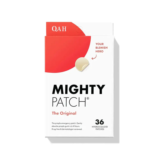 Box of Mighty Patch acne treatment patches containing 36 patches.