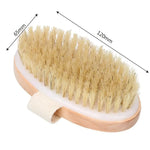 Natural Bristle Body Brush with Strap Handle - Vignette | VogueBeautify