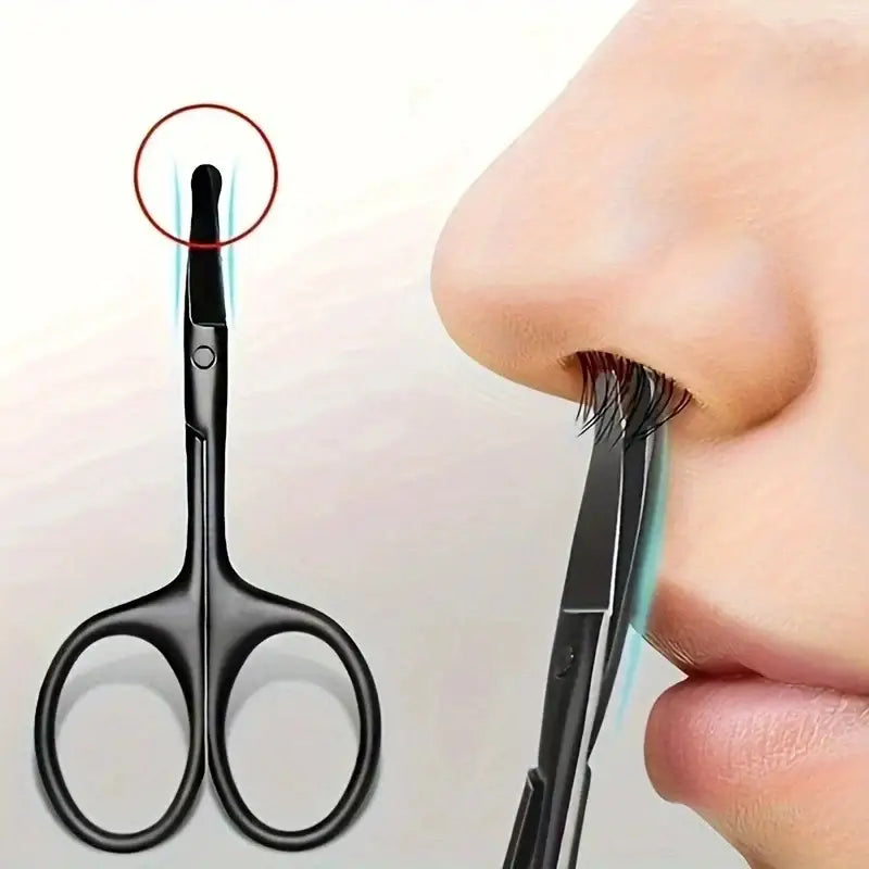 Scissors designed for trimming nose hair.