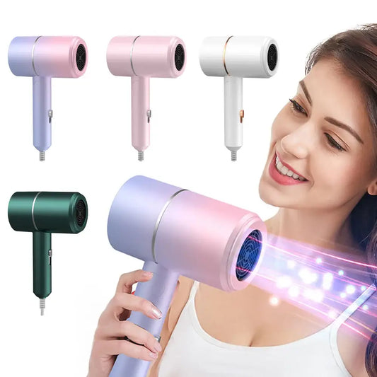 Hair dryer with multiple color options shown.