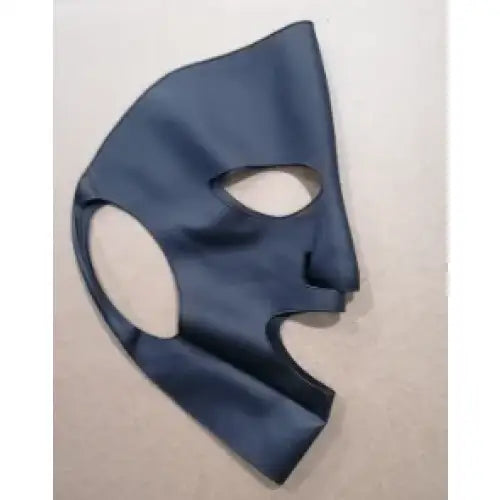 Half-face mask in dark blue or gray color with cutouts for eyes.