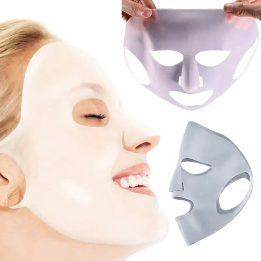 Facial mask for skincare treatment.