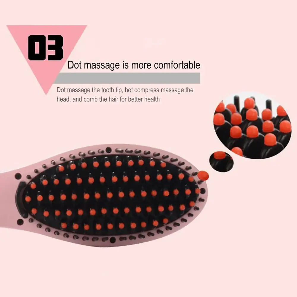 Oval-shaped massage tool with red and black dots on its surface.