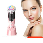 Pink Facial Beauty Device with Attachments - Vignette | VogueBeautify